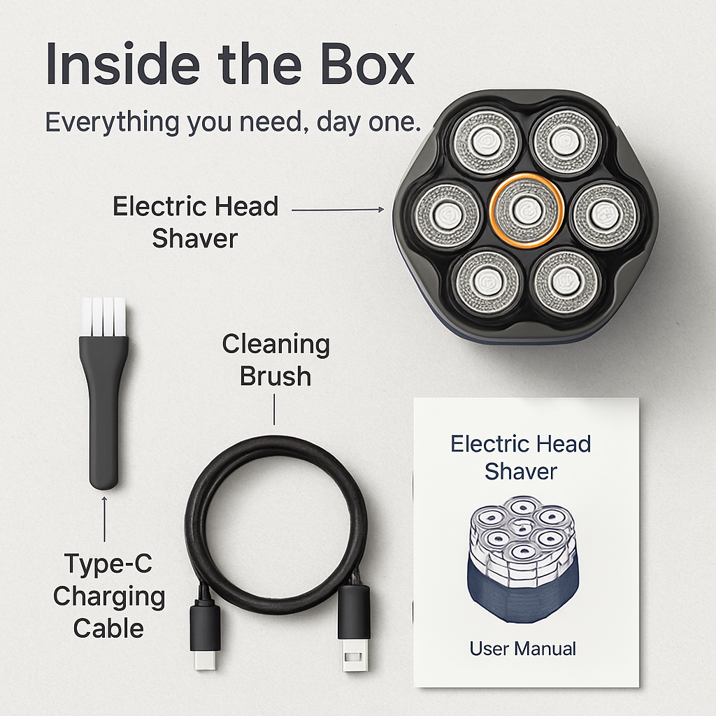 6D Floating Head Cordless Shaver for Men