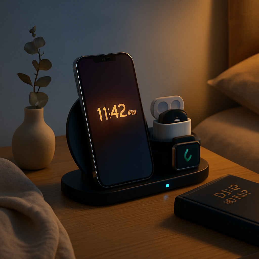 Wireless Charging Station for iPhone, Watch & Earbuds