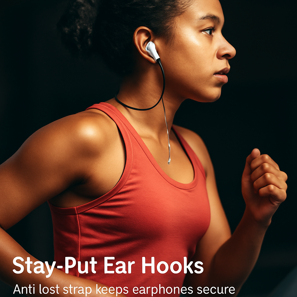 Case with Silicone Cover, Strap and Ear Hooks
