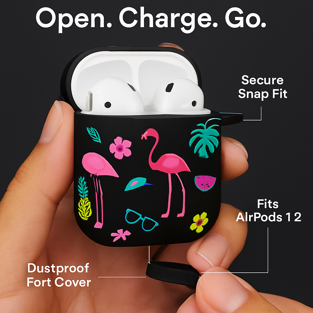 Case with Silicone Cover, Strap and Ear Hooks