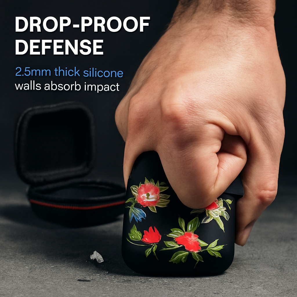 Case with Silicone Cover, Strap and Ear Hooks
