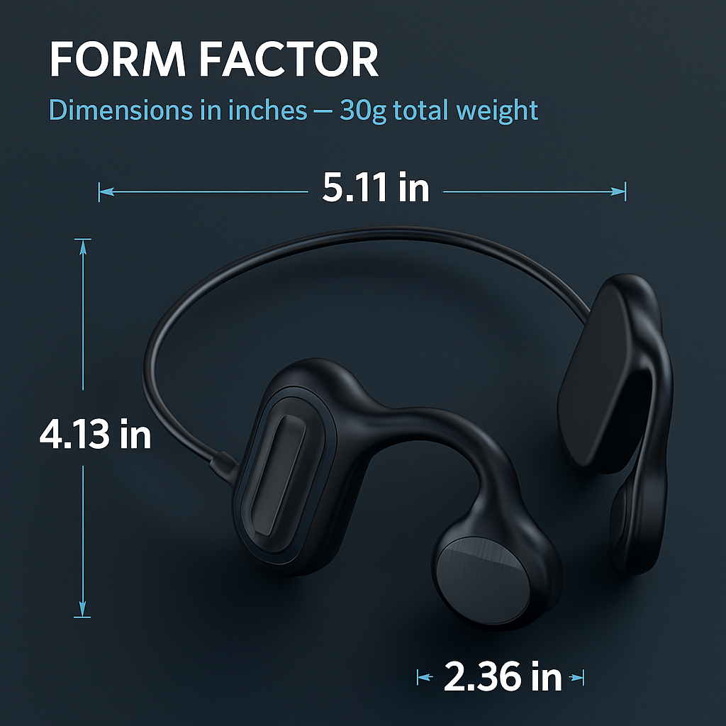 Wireless Bone Conduction Headphone Open Ear Sports Headset