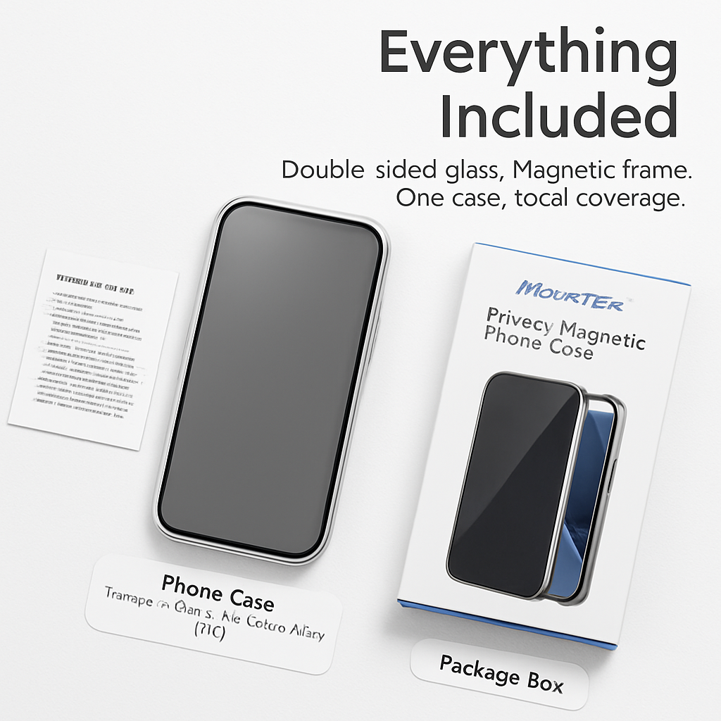 Privacy Magnetic Phone Case 360° Anti-Spy Full Protection
