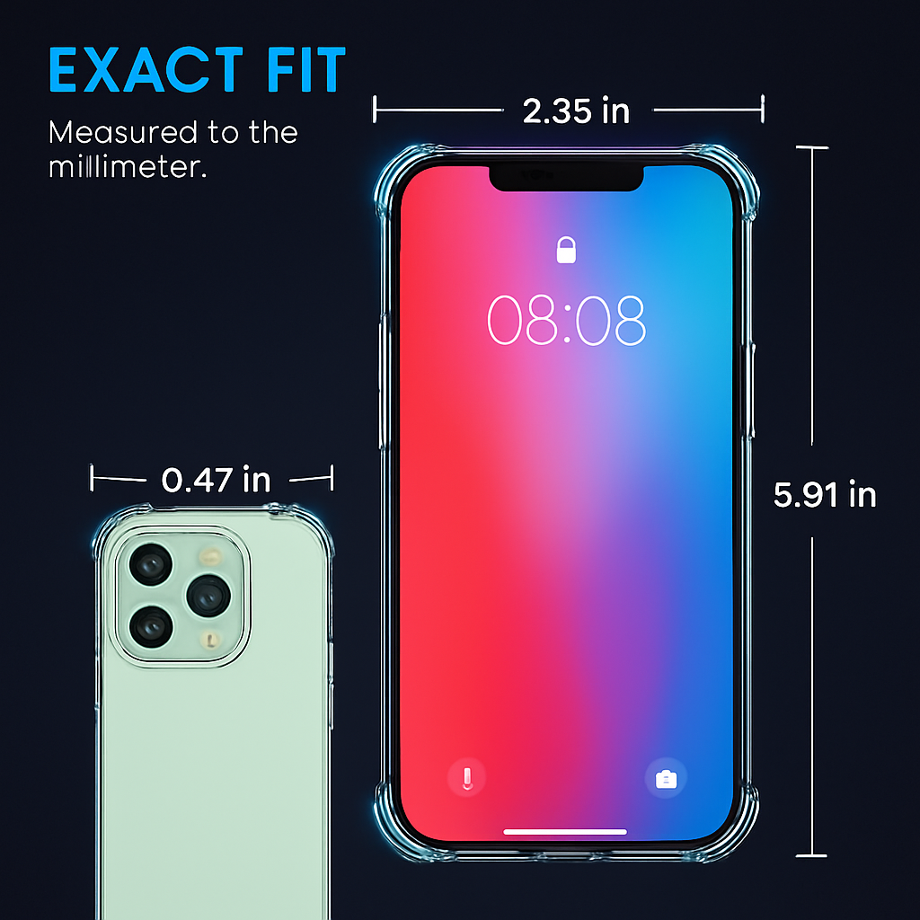Shockproof Clear Phone Case for iPhone - Protective & Clear