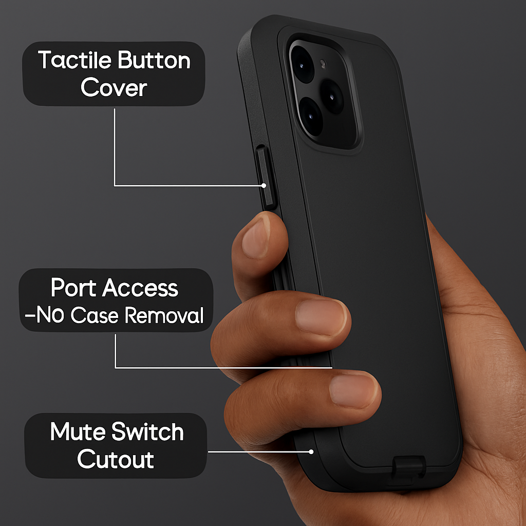 Shockproof Phone Case: All-Round Protection with Belt Clip