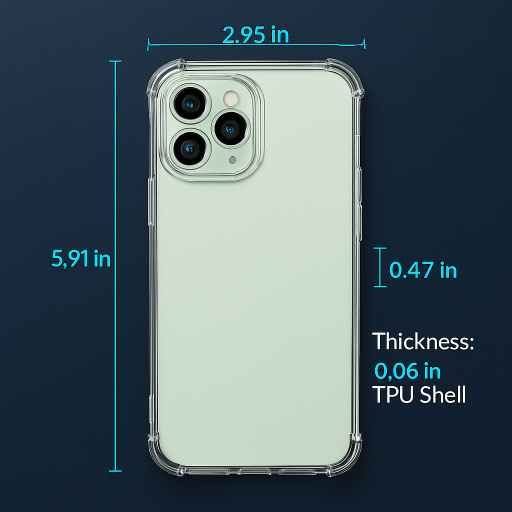 Shockproof Clear Phone Case for iPhone - Protective & Clear