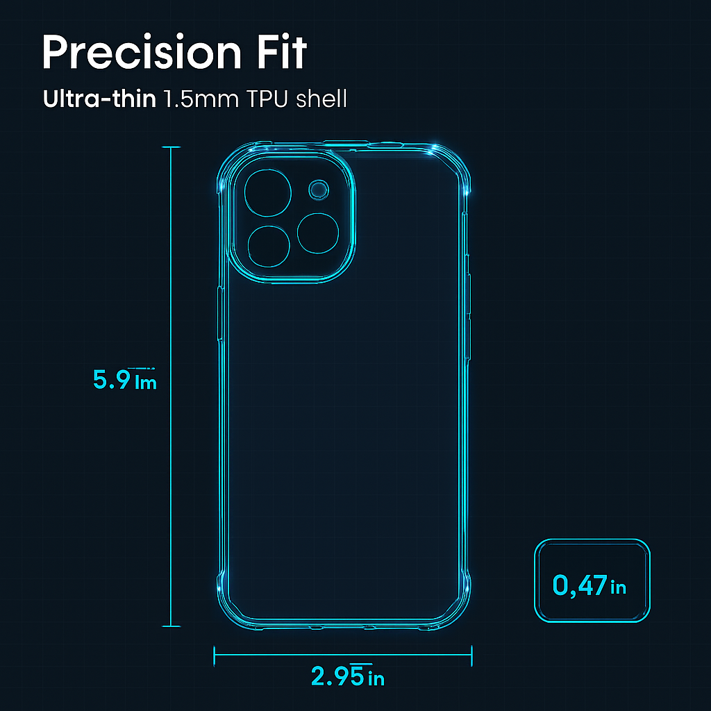 Shockproof Clear Phone Case for iPhone - Protective & Clear