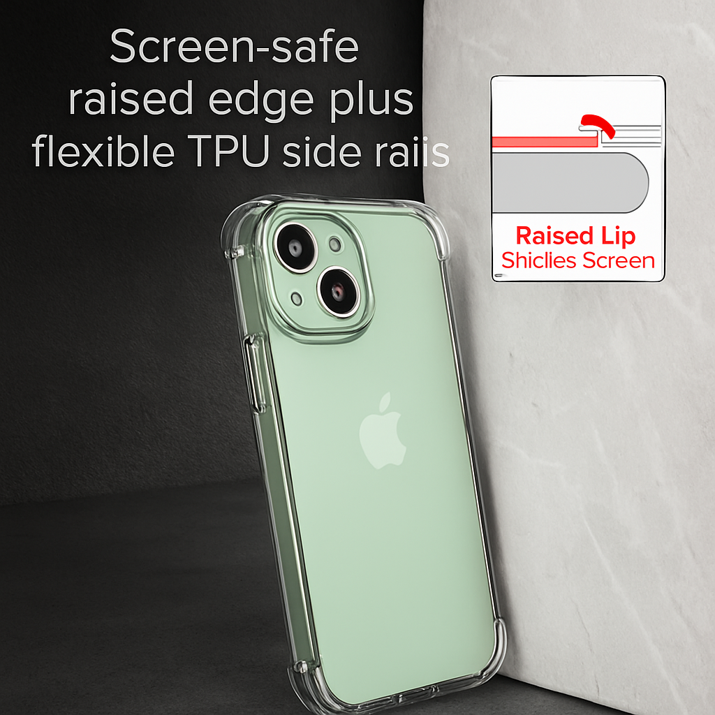 Shockproof Clear Phone Case for iPhone - Protective & Clear