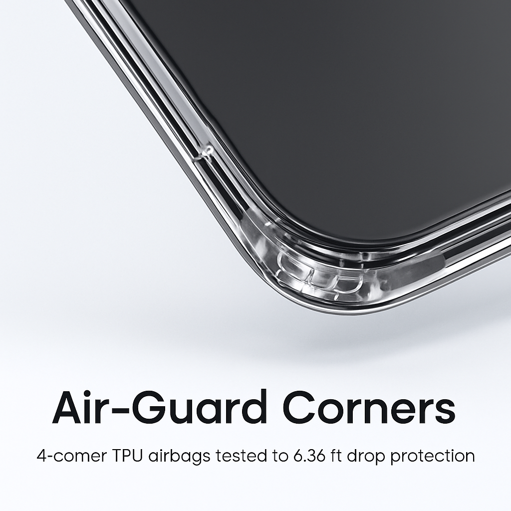 Metal Kickstand Clear Case for iPhone – MagSafe Ready