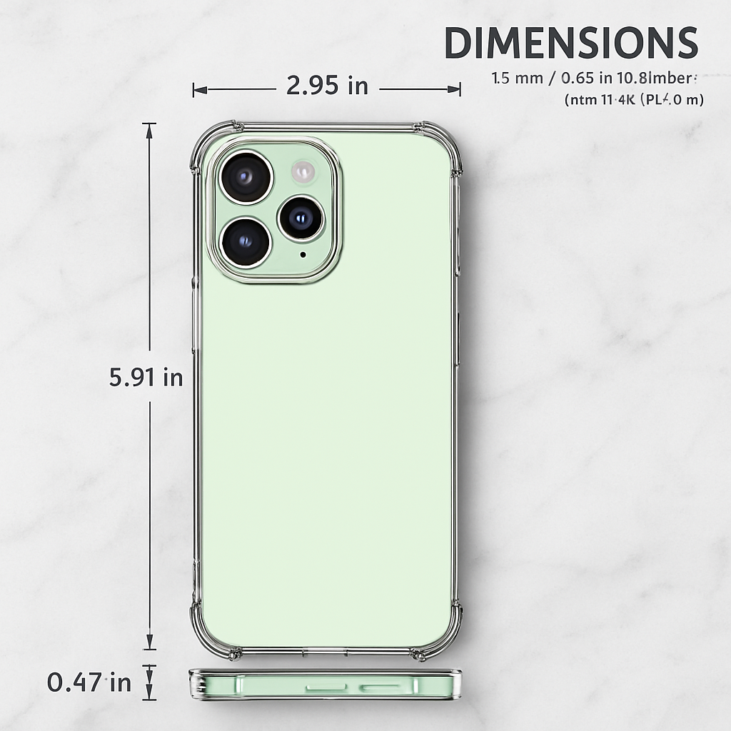 Shockproof Clear Phone Case for iPhone - Protective & Clear