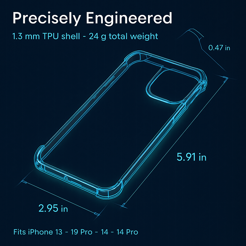 Shockproof Clear Phone Case for iPhone - Protective & Clear