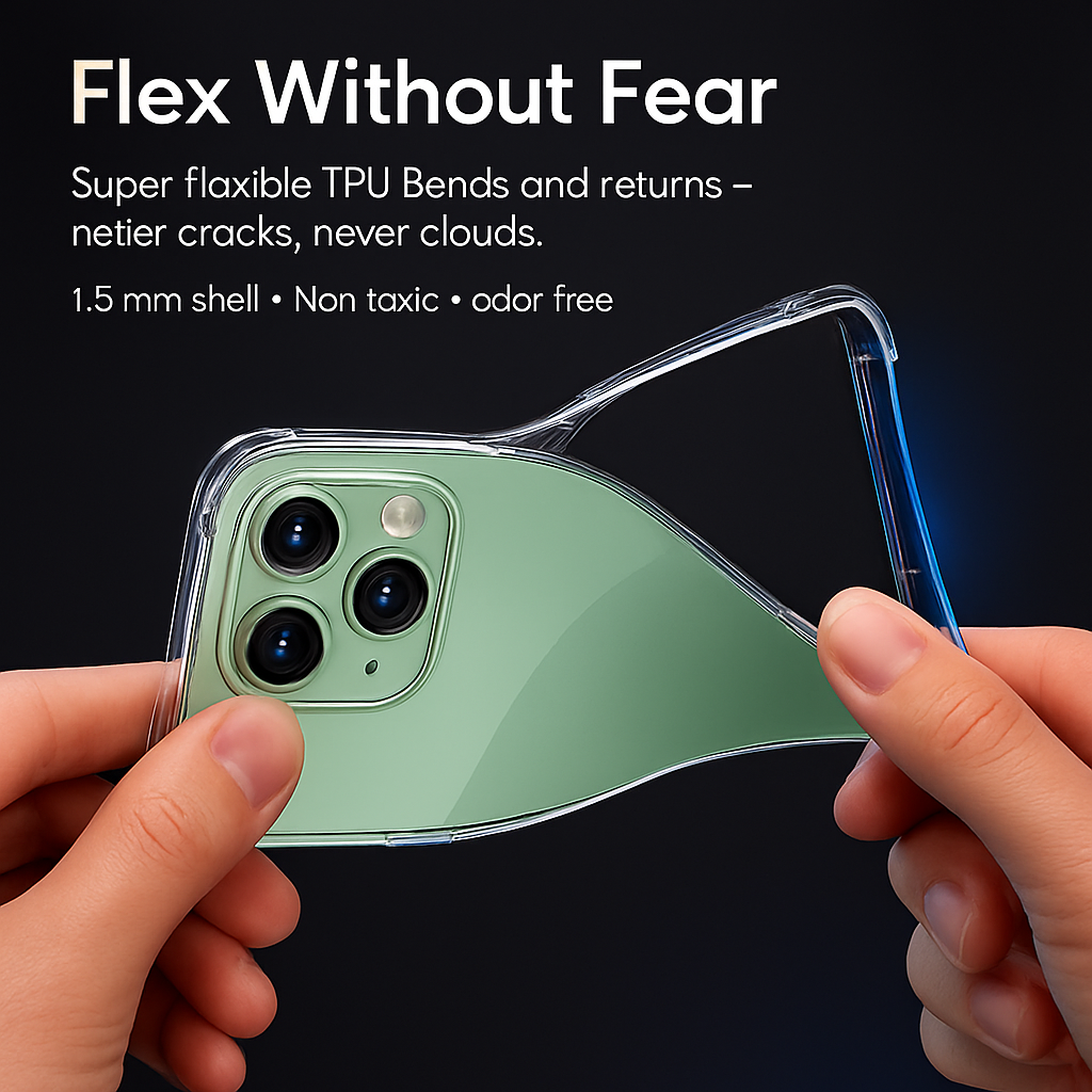 Shockproof Clear Phone Case for iPhone - Protective & Clear