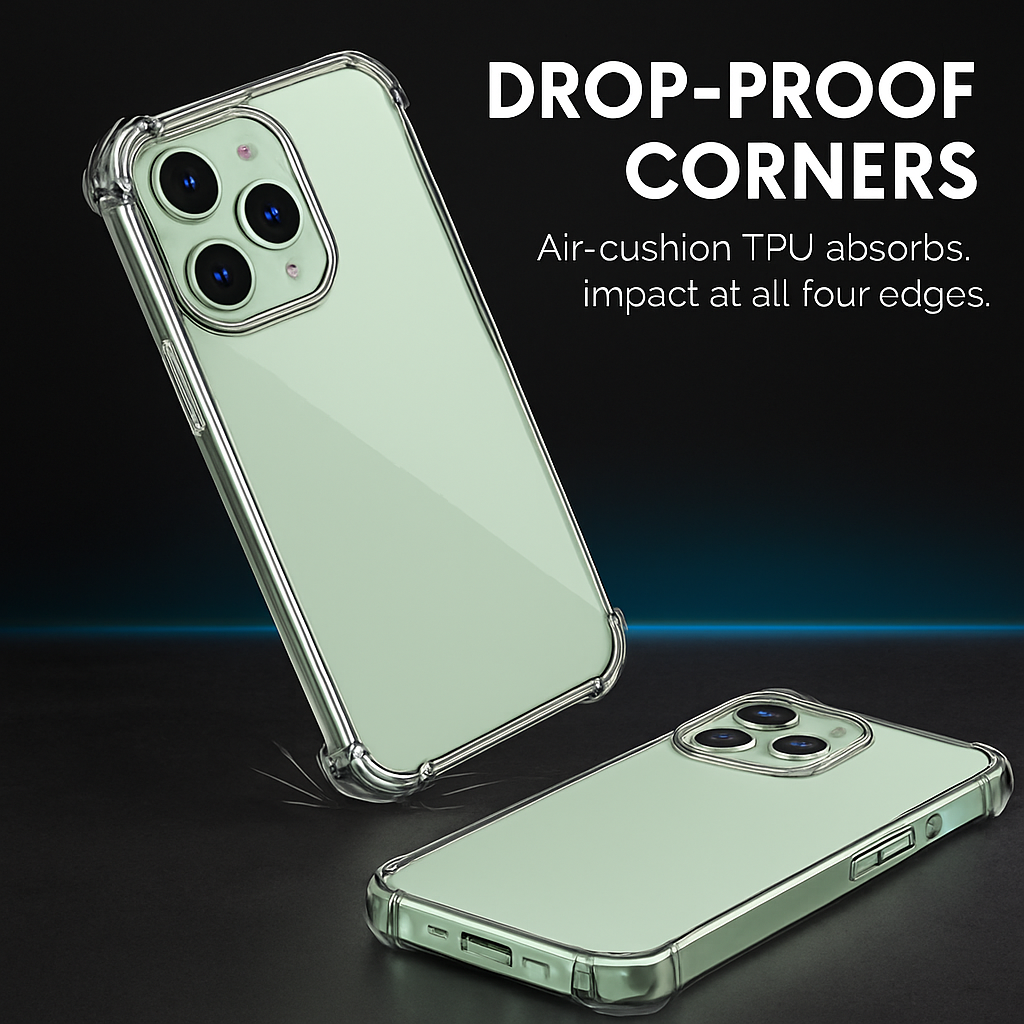 Shockproof Clear Phone Case for iPhone - Protective & Clear