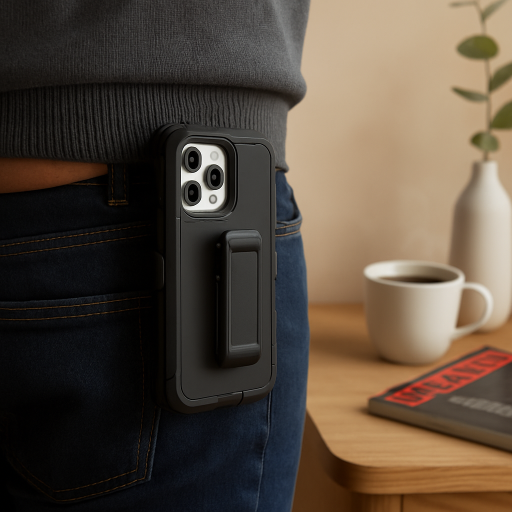 Shockproof Phone Case: All-Round Protection with Belt Clip