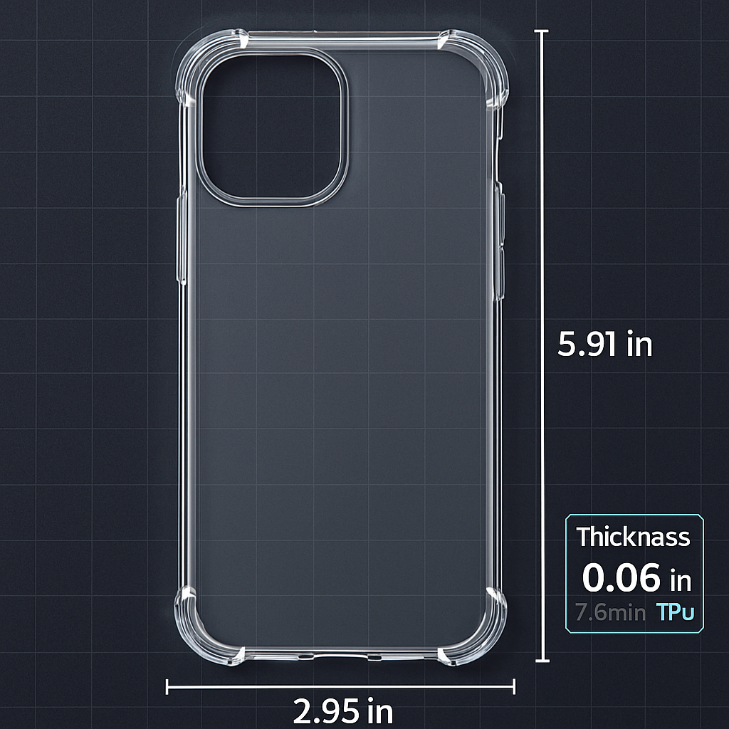Shockproof Clear Phone Case for iPhone - Protective & Clear