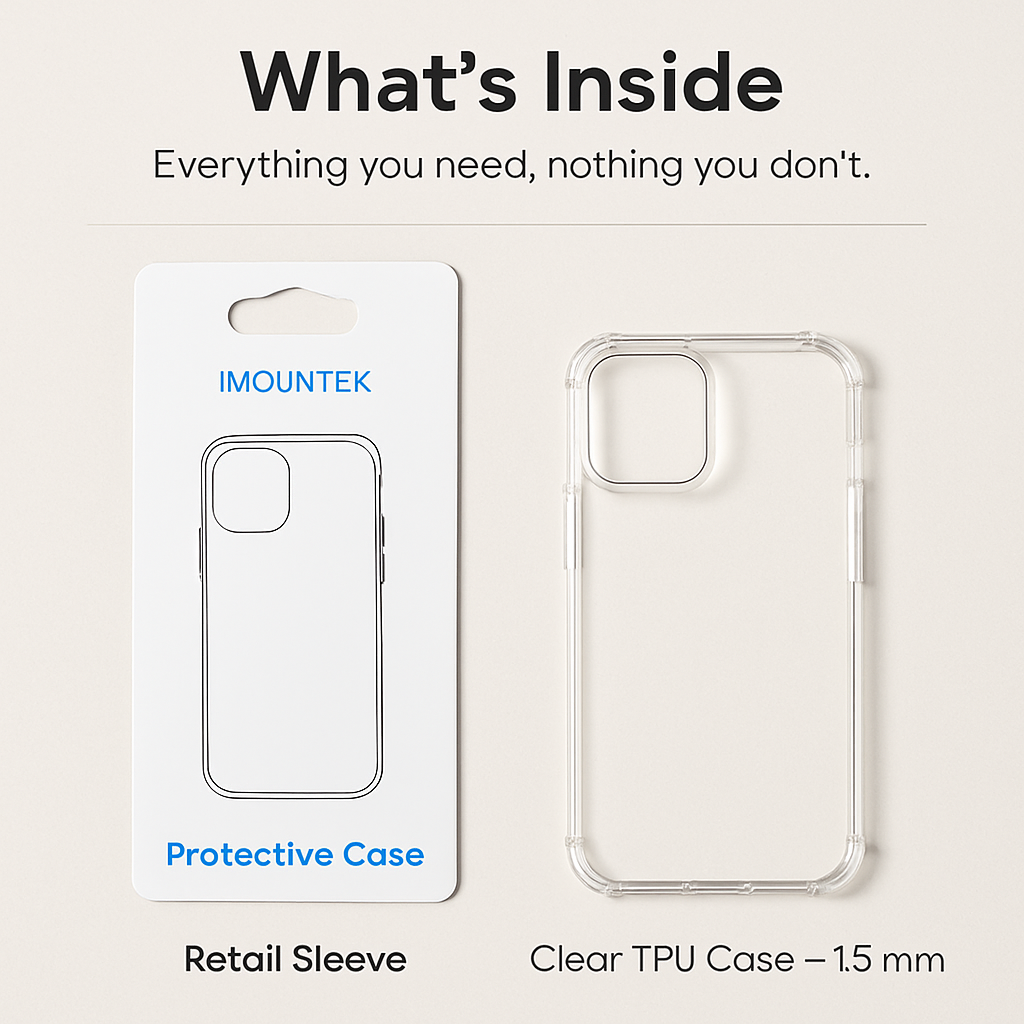 Shockproof Clear Phone Case for iPhone - Protective & Clear