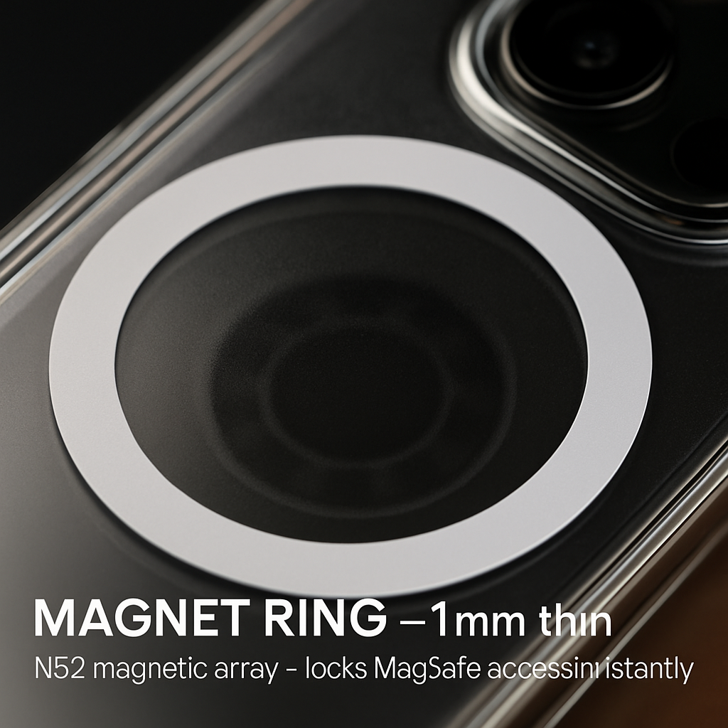 Metal Kickstand Clear Case for iPhone – MagSafe Ready