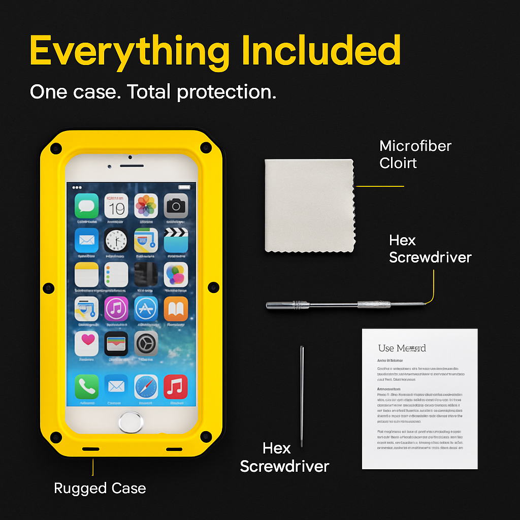 Rugged Shock-Resistant Hybrid Full Cover Case For iPhone 6s Plus