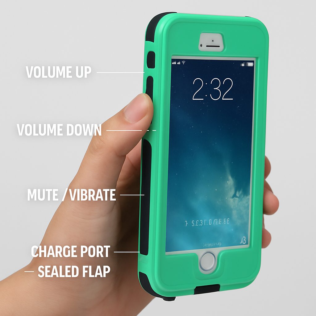 Rugged Water-proof Hybrid Full Cover Case For iPhone 6s Plus