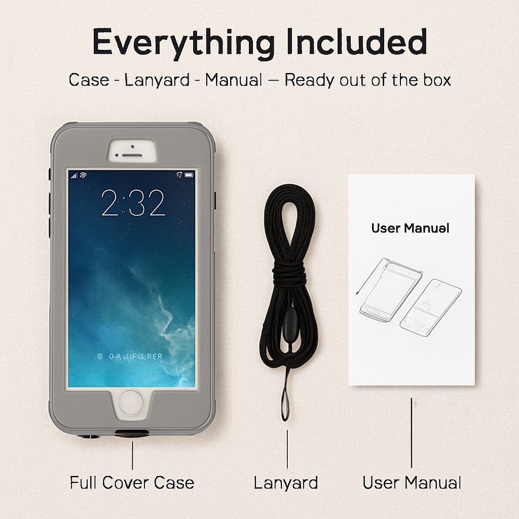 Rugged Water-proof Hybrid Full Cover Case For iPhone 6s Plus