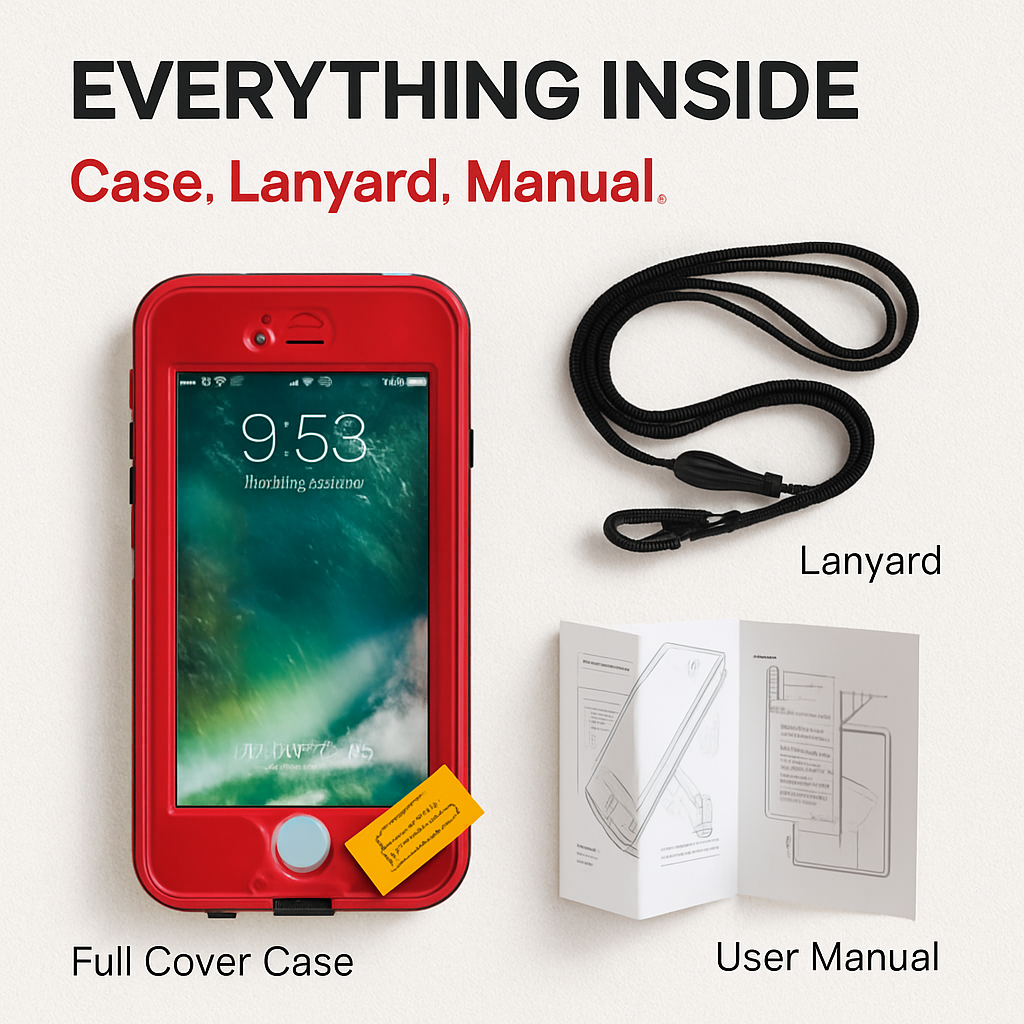 Rugged Water-proof Hybrid Full Cover Case For iPhone 7 Plus