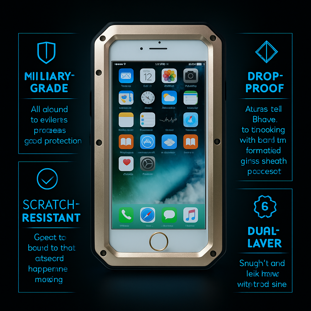 Rugged Shock-Resistant Hybrid Full Cover Case For iPhone 7
