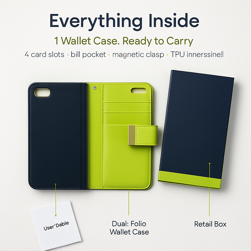 Dual-Folio Wallet Case for Apple iPhone 7