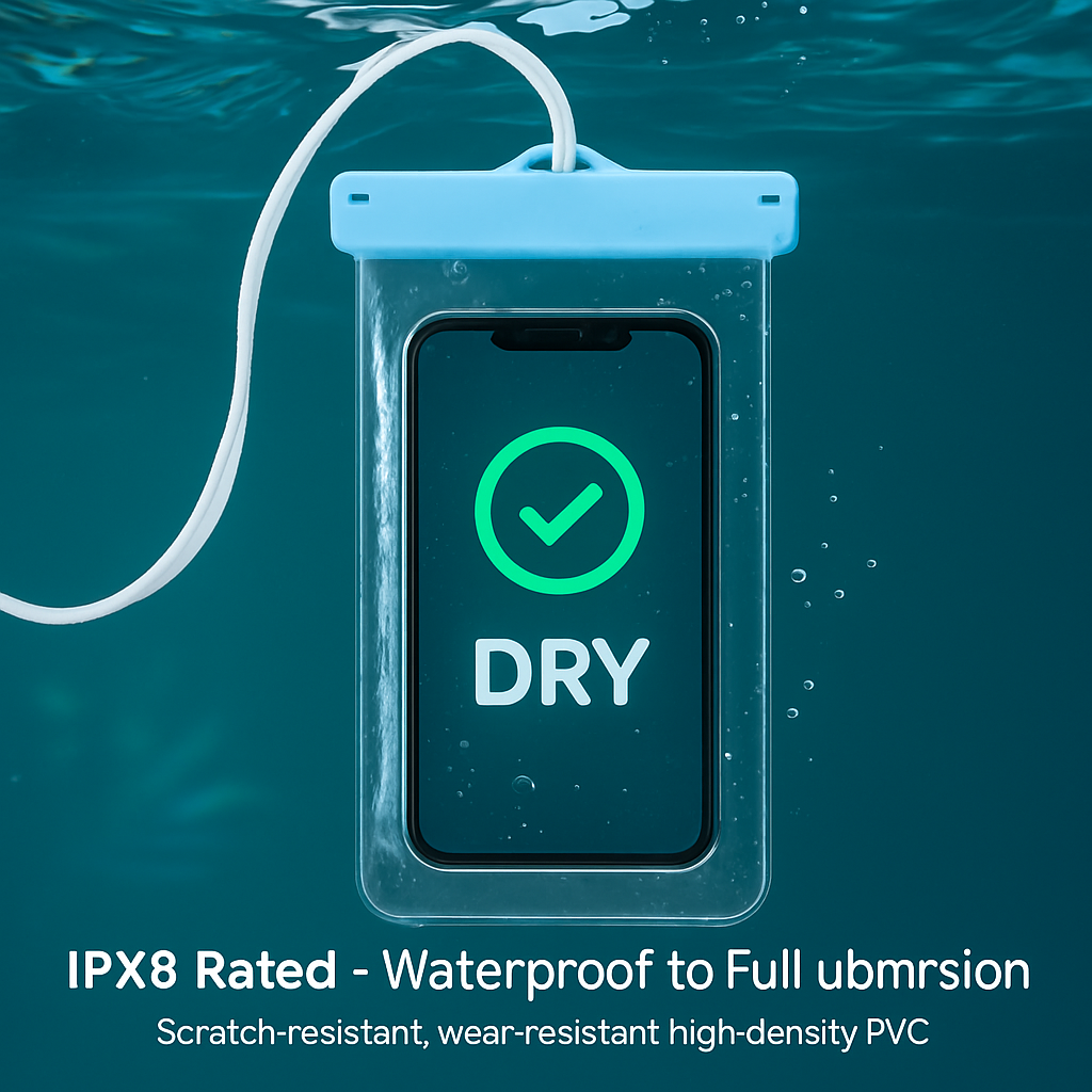 Waterproof Phone Pouch Dry Bag for 6-Inch Smartphones