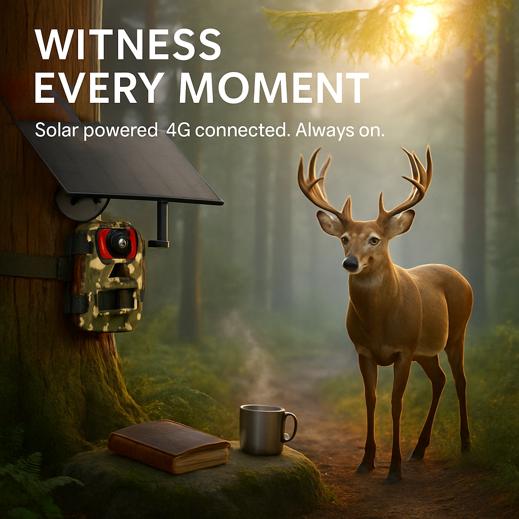 Solar Trail Camera for Outdoor Wildlife Monitoring