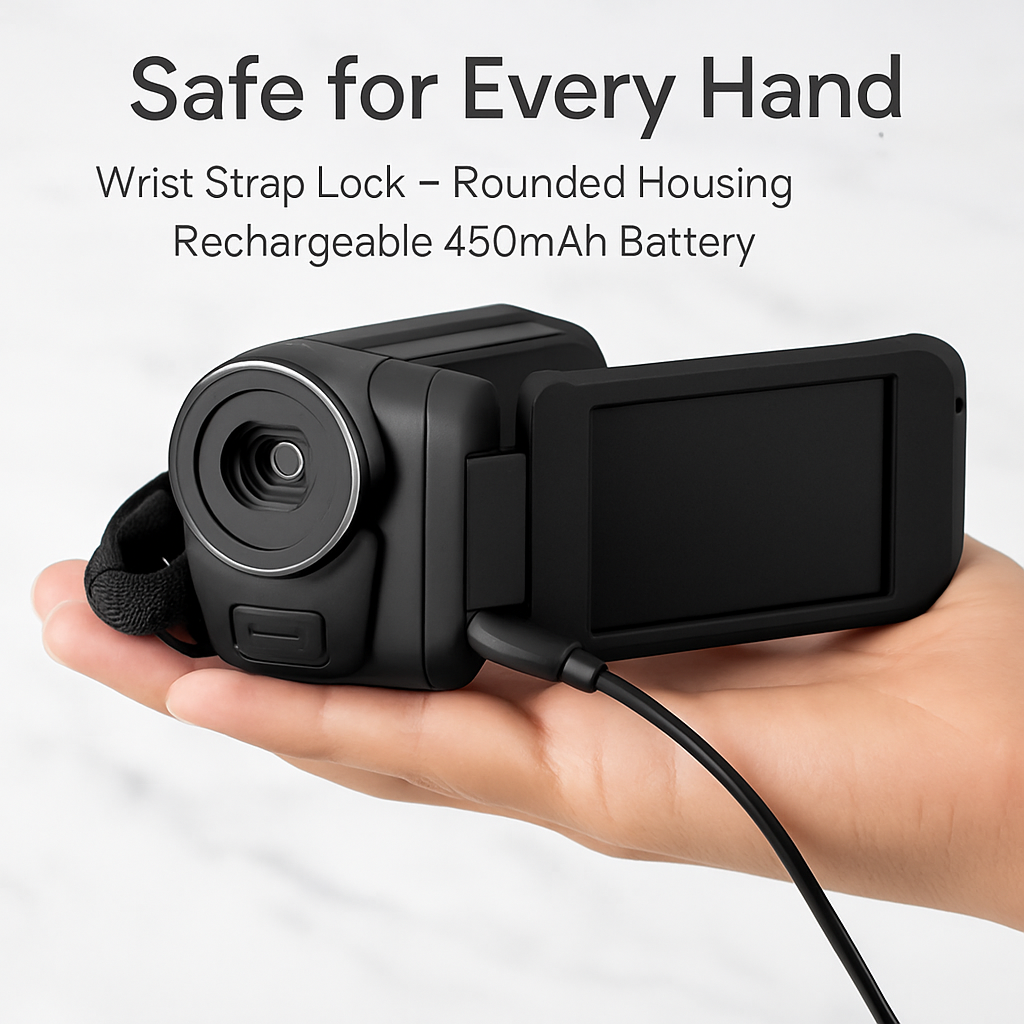 Digital Video Camcorder with Selfie Fill Light