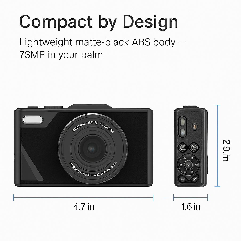 5K 75MP Digital Camera for Photography Anti-Shake WiFi Vlogging Video Camera with 9 Shooting Modes 18X Zoom Fill Light Webcam Function 2 Batteries 32G