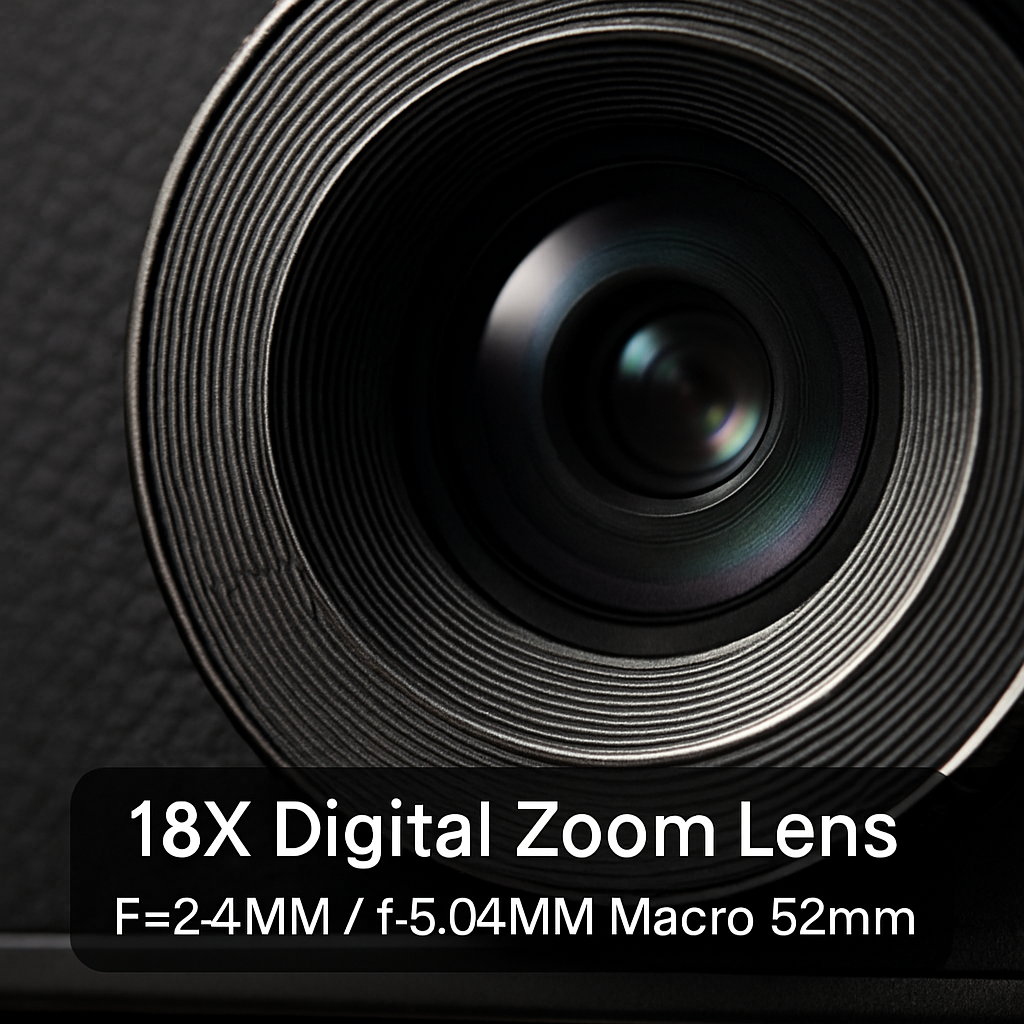 5K 75MP Digital Camera for Photography Anti-Shake WiFi Vlogging Video Camera with 9 Shooting Modes 18X Zoom Fill Light Webcam Function 2 Batteries 32G