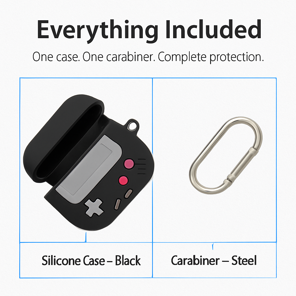 AirPods Pro Silicone Protective Case with Carabiner