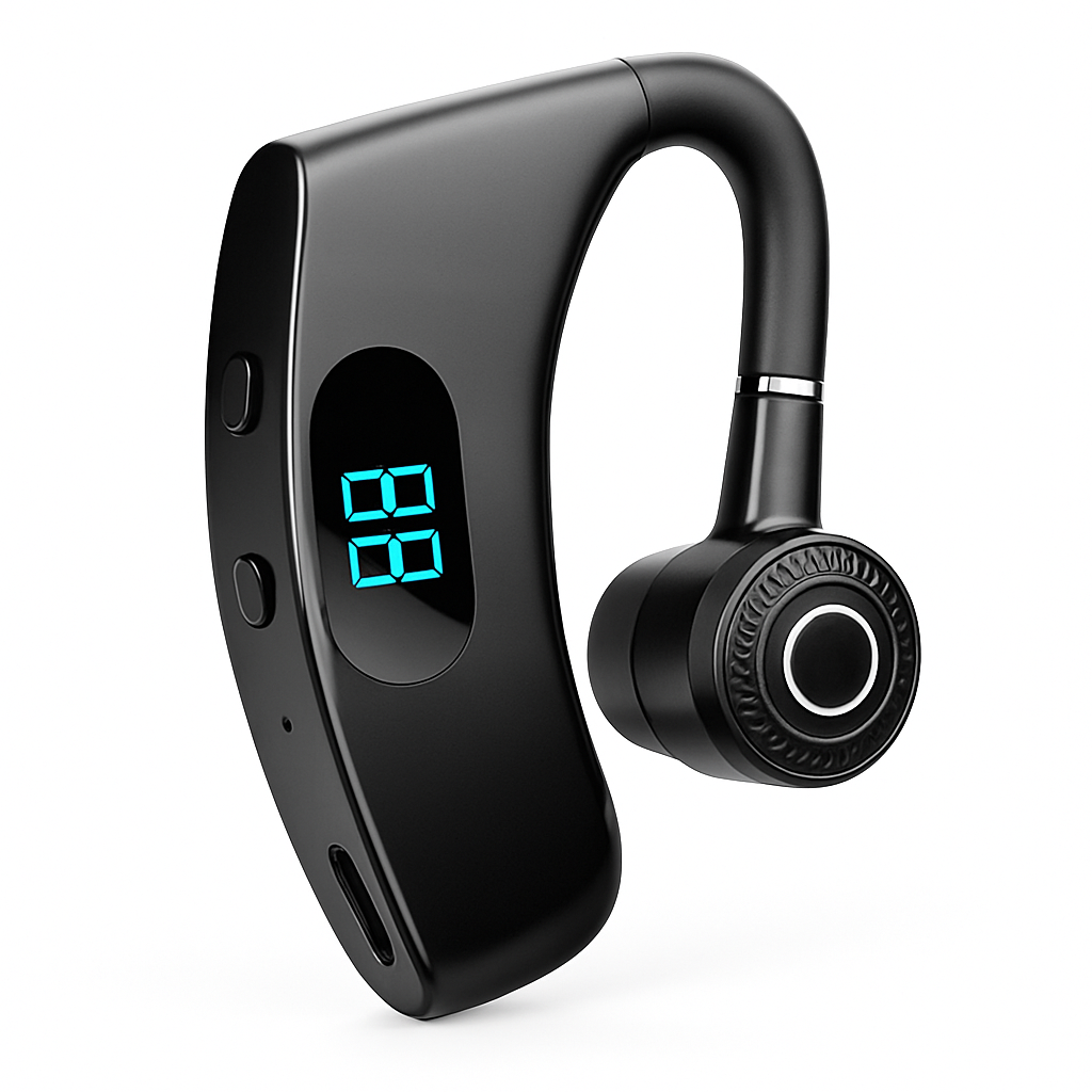 Wireless Earpiece with Hook for Hands-Free Calls