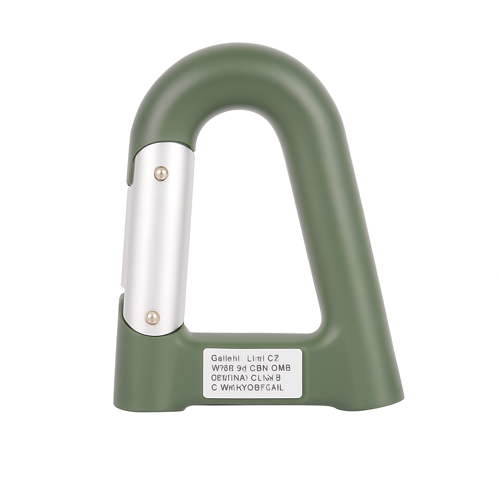 2200mAh Power Bank w/Emergency Flashlight Compass Carabiner-Shaped Hiking Camping Use