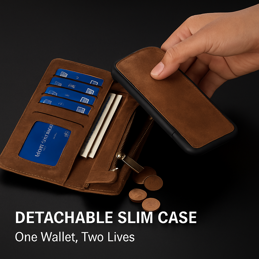 Dual-Folio Wallet Case with Detachable Case