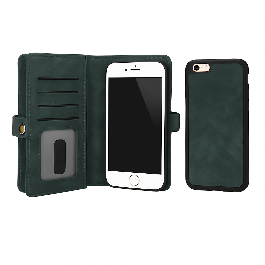 Wallet Case with Detachable Phone and Card Wallet