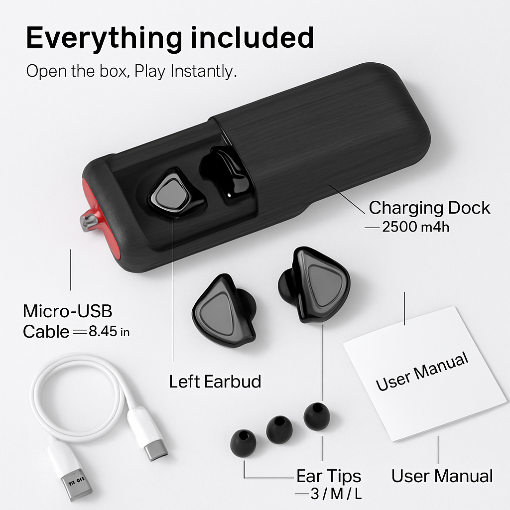 True Wireless Earbuds for Comfortable, All-Day Fit