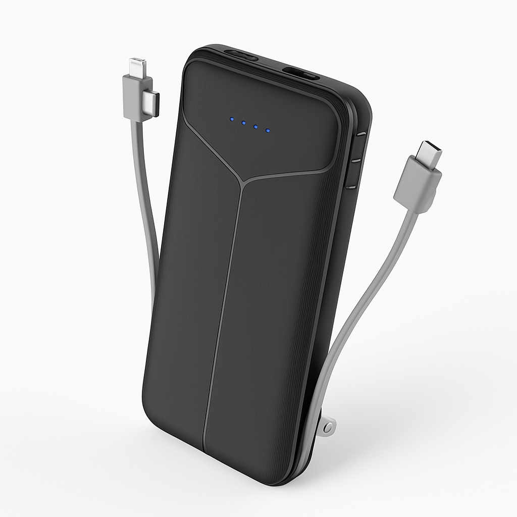Power Bank Portable Charger with Built-in Cables