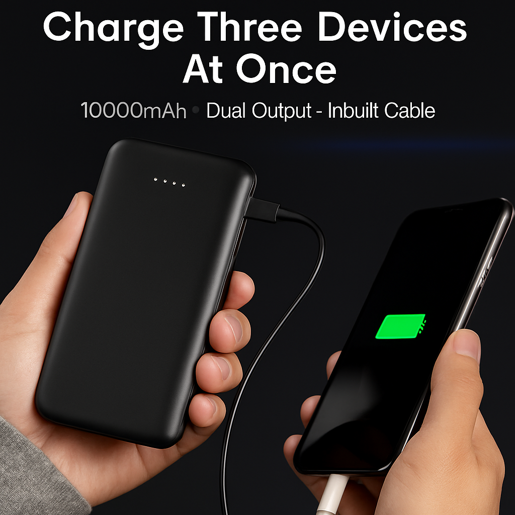 Power Bank Portable Charger with Type-C Cable for iPhone