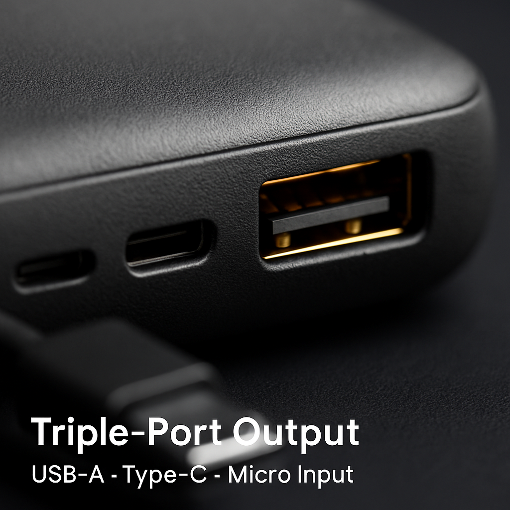 Power Bank Portable Charger with Type-C Cable for iPhone