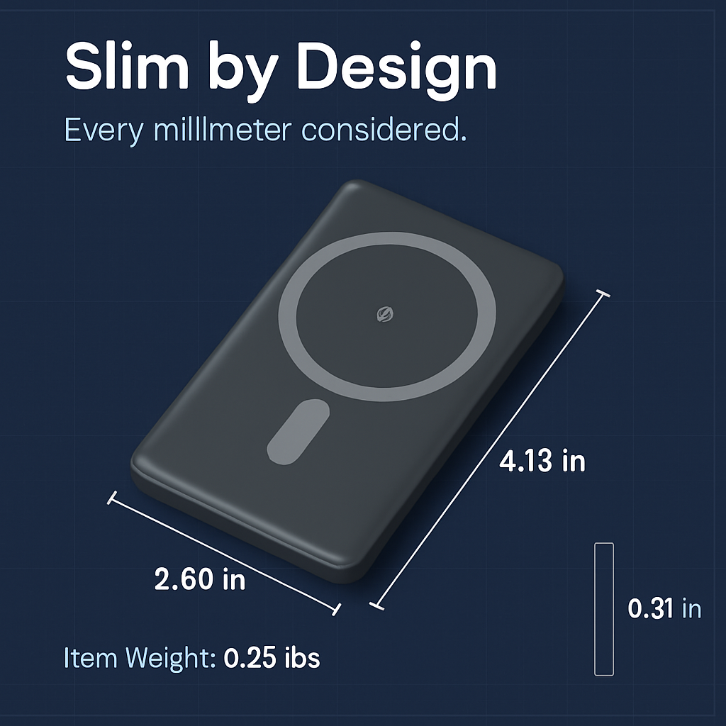 2-in-1 Wireless Power Bank 5000mAh MagSafe Compatible