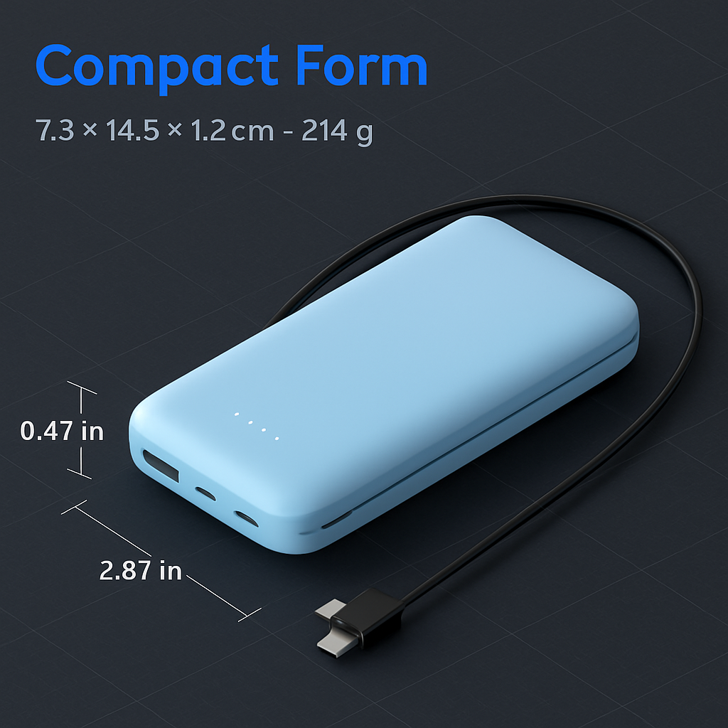 Power Bank Portable Charger with Type-C Cable for iPhone