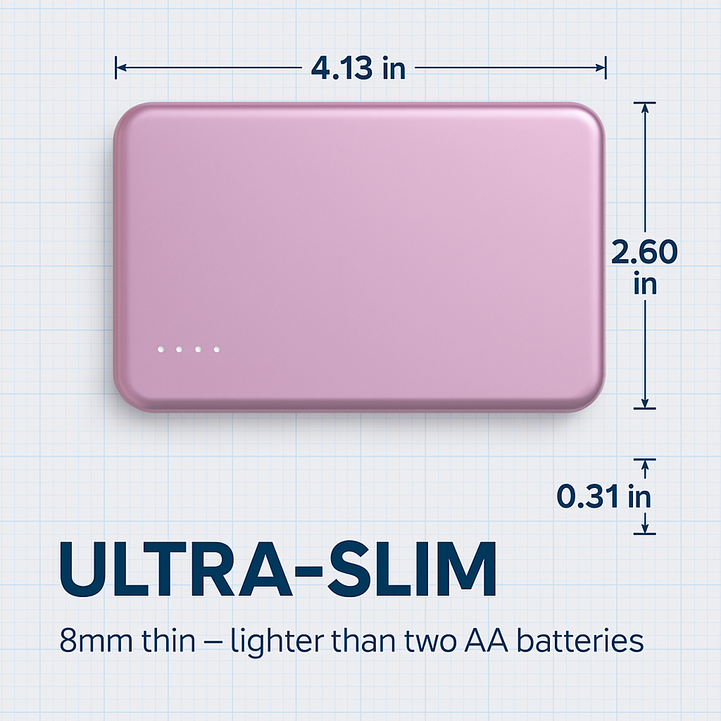 2-in-1 Wireless Power Bank 5000mAh MagSafe Compatible