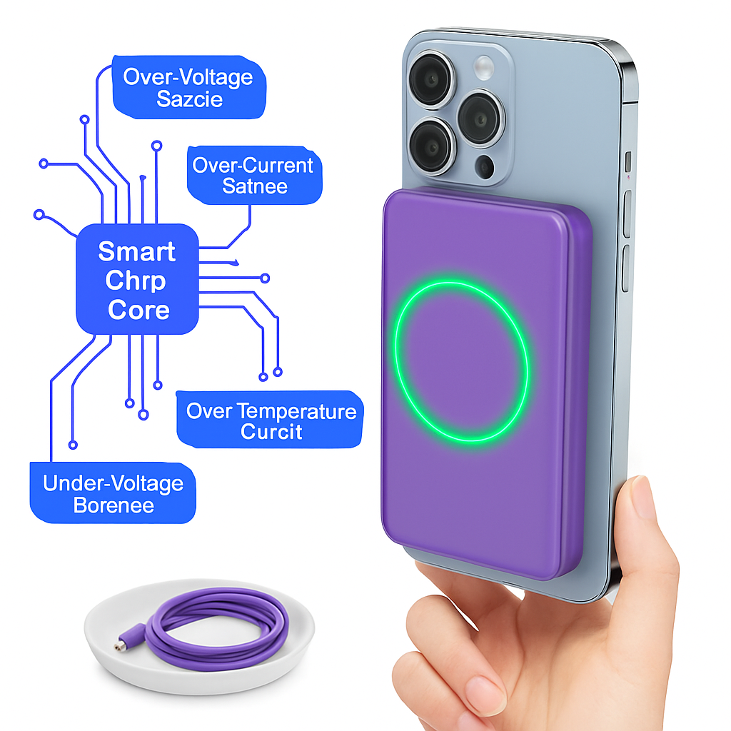 2-in-1 Wireless Power Bank 5000mAh MagSafe Compatible