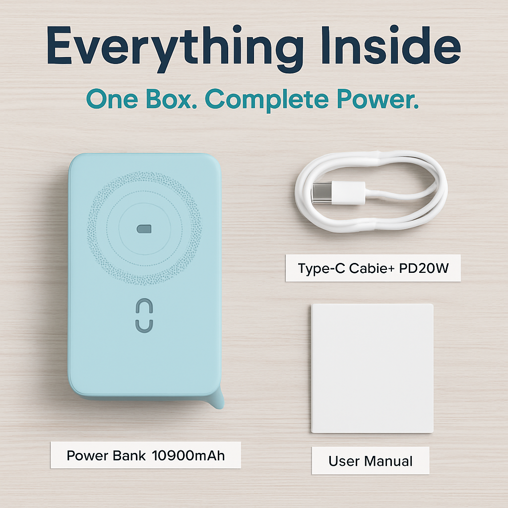 MagSafe 3-in-1 10000mAh Power Bank with Stand