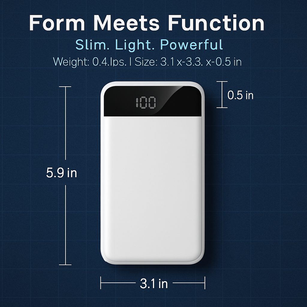 Power Bank Portable Slim Charger Dual USB Output