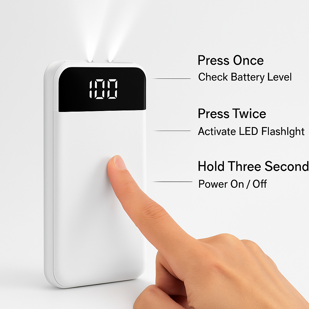 Power Bank Portable Slim Charger Dual USB Output