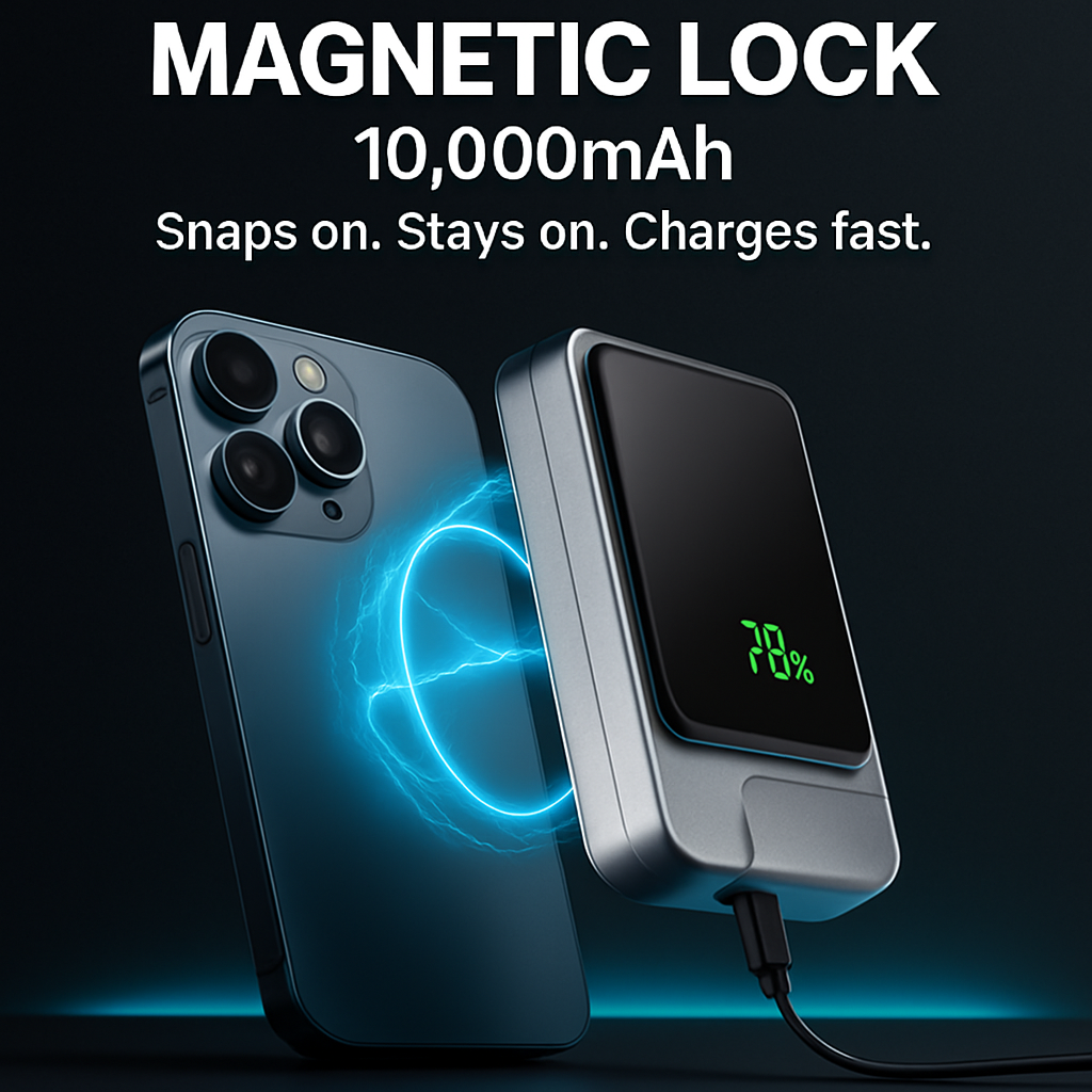 2-in-1 Magnetic Wireless Power Bank for iPhone