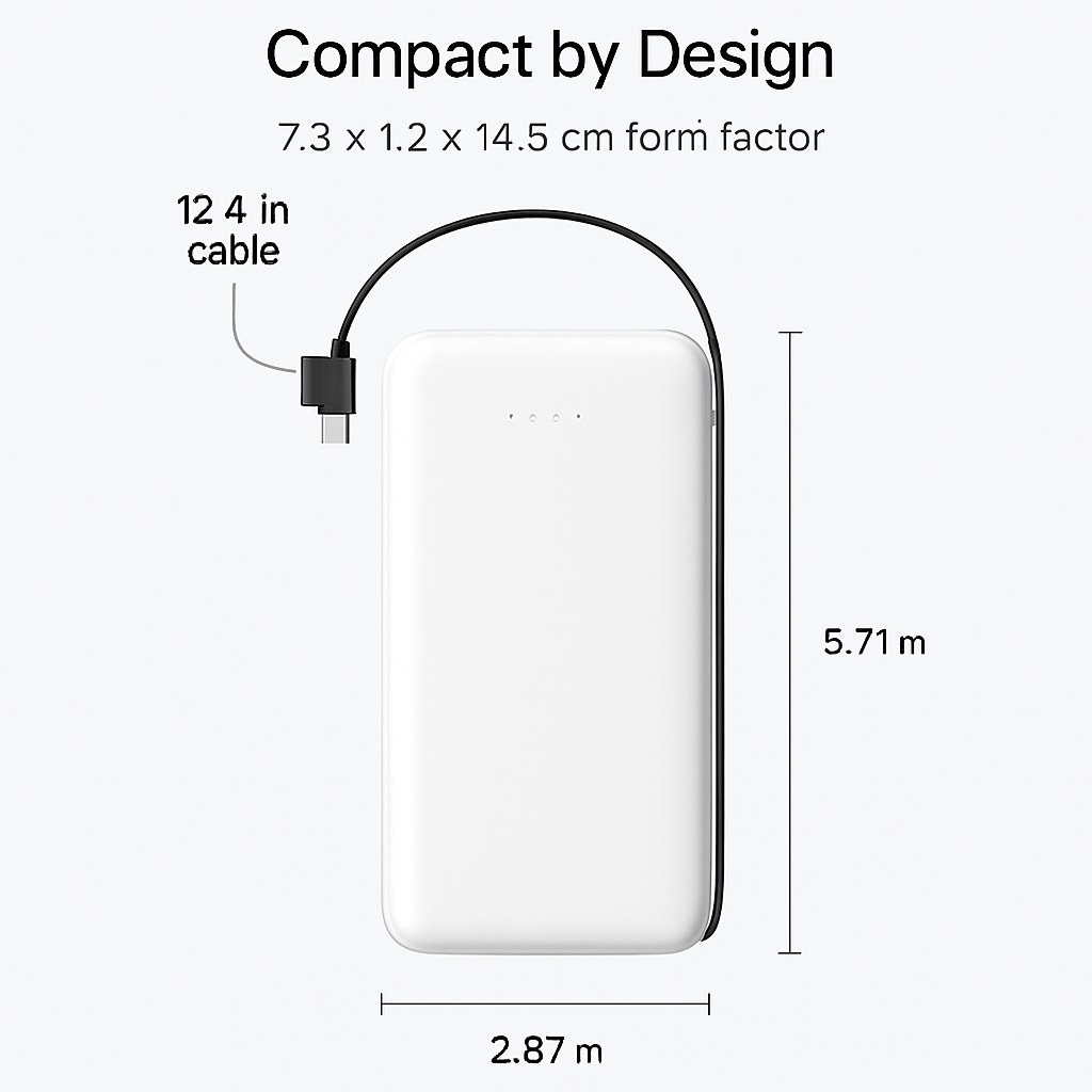 Power Bank Portable Charger with Type-C Cable for iPhone